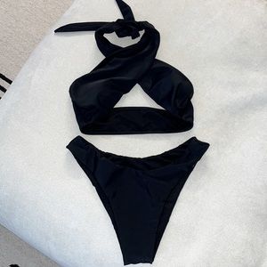 Black Criss-Cross Bathing Suit / Bikini